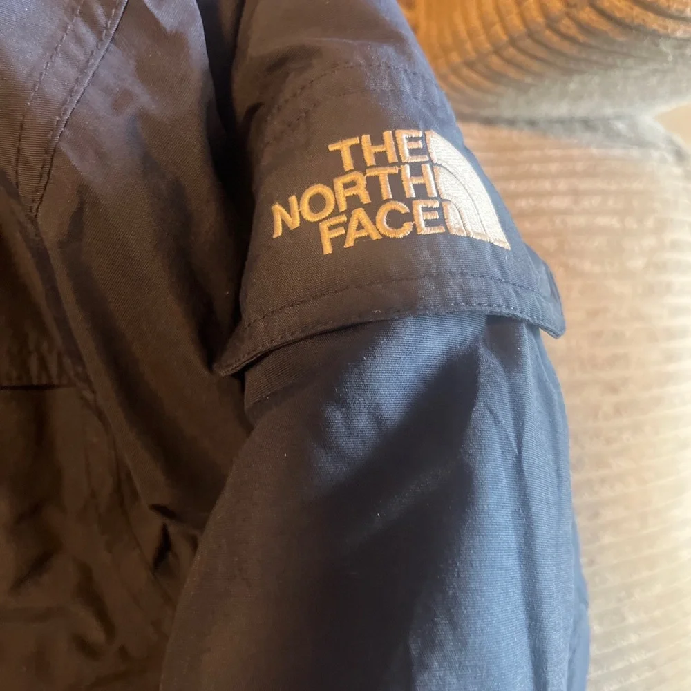 The North Face Coat Mens Small Hommes Petits Navy Goose Down Hooded Parka